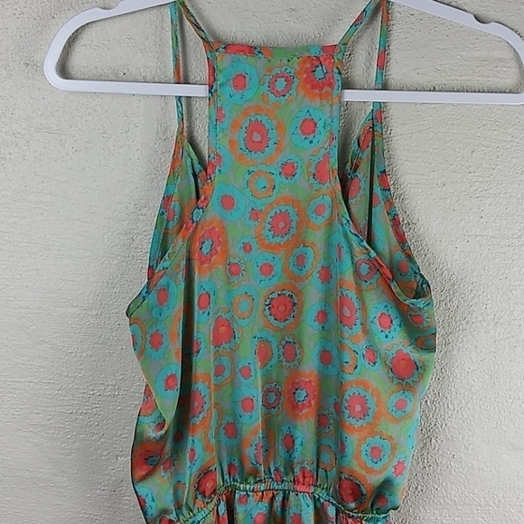 Bar III Green Floral Multicolored Racerback Dress - Picture 8 of 10